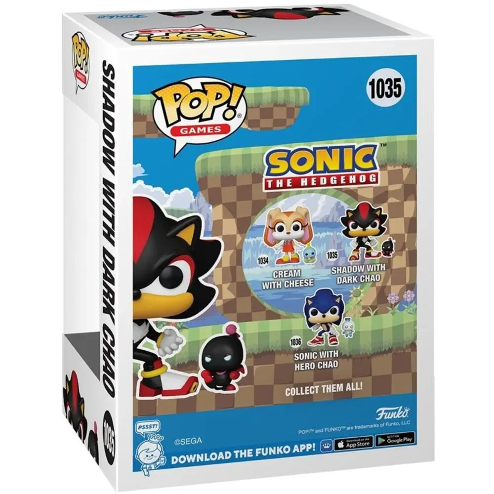 FUNKO POP! & Buddy: Sonic the Hedgehog - Shadow with Chao COLLECTIBLES - Picture 3 of 4